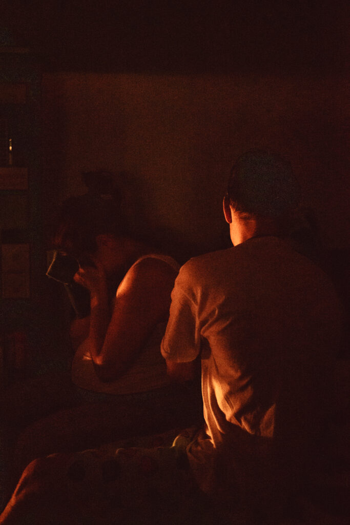 QEQM St Peters Midwife-Led Unit Birth. Margate birth with doula care in her home showing partner support on a birth ball during a contraction before transferring to QEQM